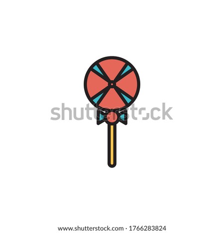 lollipop icon filled outline vector design full color. isolated on white background