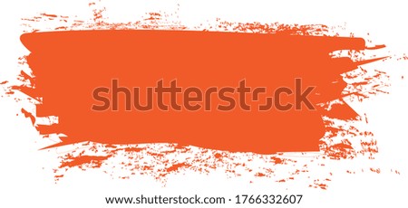 Red brush stroke isolated on white background. Trendy brush stroke for red ink paint, grunge backdrop, dirt banner, watercolor design and dirty texture. Brush stroke vector illustration