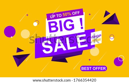 Illustration of graphic abstract colorful big sales background concept