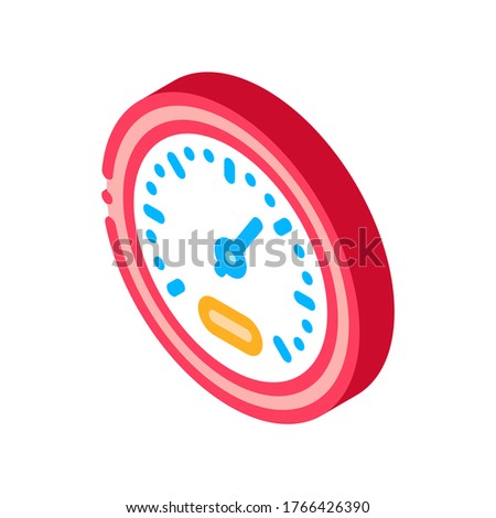 Athlete Speed Indicator Icon Vector. Isometric Athlete Speed Indicator sign. color isolated symbol illustration