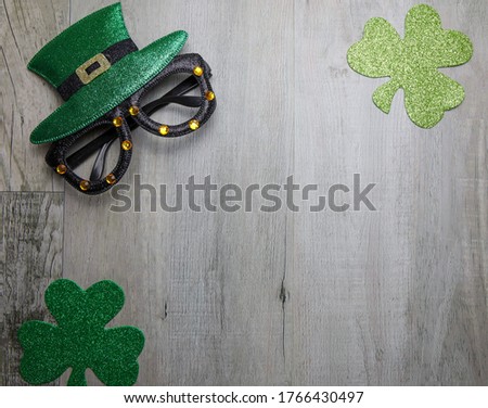 St Patrick's day Wooden background with copy space.