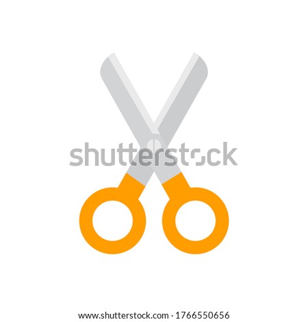 Scissors flat, Scissors cut icon, vector illustration isolated on white background