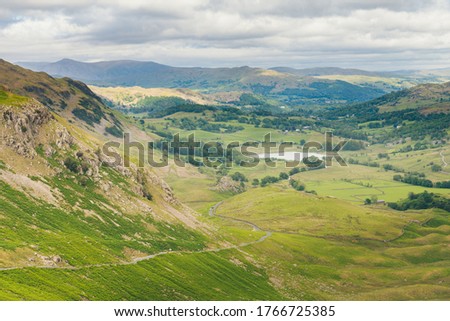 Landscape Scene from The Lake District National Park in England.