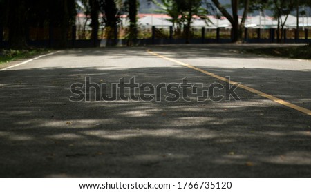 
Yellow traffic line in the middle of the road