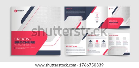 Creative business square trifold brochure template design Royalty-Free Stock Photo #1766750339
