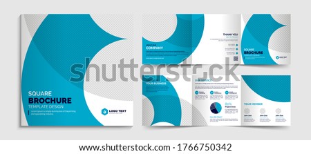 Creative business square trifold brochure template design Royalty-Free Stock Photo #1766750342