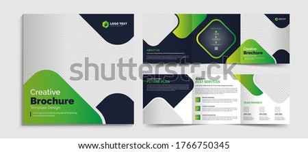 Creative business square trifold brochure template design Royalty-Free Stock Photo #1766750345