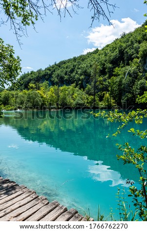 Picturesque morning in Plitvice National Park. Colorful spring scene of green forest with pure water lake. Great countryside view of Croatia, Europe.