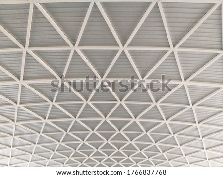 metal roof structure of walkway