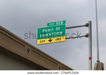 highway sign over bridge in Grand Rapids