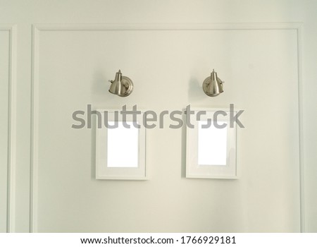 Interior poster mock up with two vertical frames