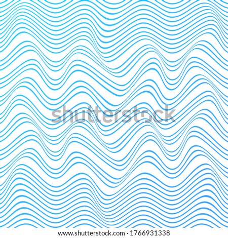  OPTICAL ILLUSION GRADIENT COLOR. ABSTRACT WAVY LINES BACKGROUND COVER DESIGN VECTOR  