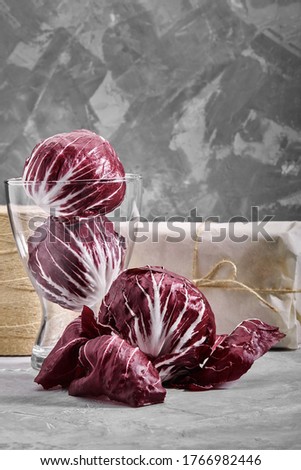 Radicchio rosso, salad ingredients, healthy food, diet