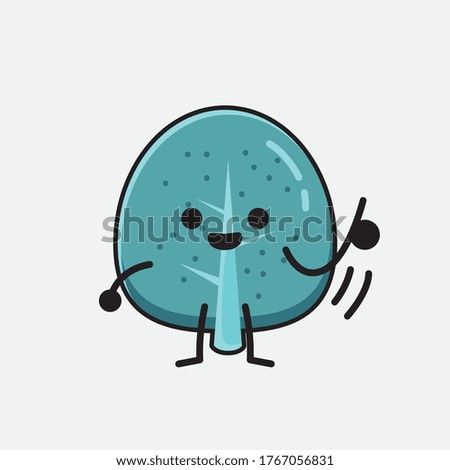 An illustration of Cute Blue Tree Vector Character