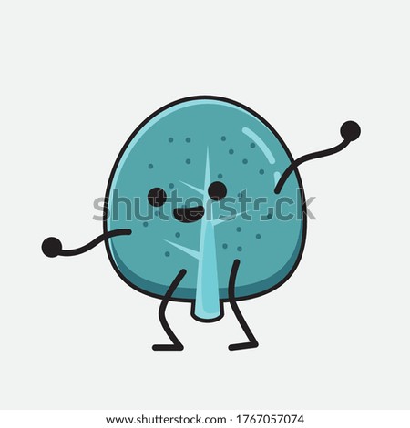 An illustration of Cute Blue Tree Vector Character