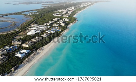 beautiful aerial cuban beach picture