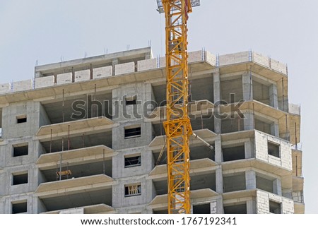 building under construction against the blue sky