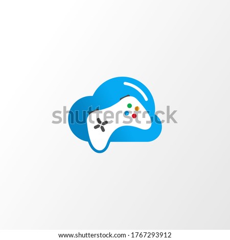 Illustration Vector Graphic of Cloud Joystick. Perfect to use for Gaming or Electronic Sport Company