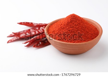 Indian spices, paprika powder or red chilli powder, selective focus Royalty-Free Stock Photo #1767296729