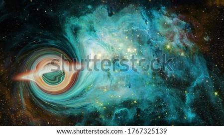 Black hole system. Elements of this image furnished by NASA. Royalty-Free Stock Photo #1767325139