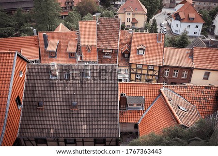 Pictures from the small, german half-timbered town Quedlinburg on a wonderful summer day                            