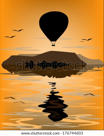 Reflection balloon at sea