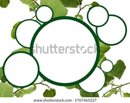 Floral white circles with natural background mockup images