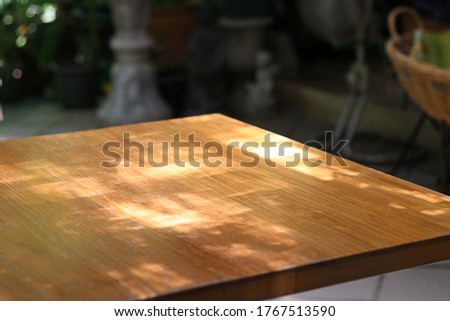 Close up wooden furniture, Top of wooden table, Furniture detail for interior, vintage style Royalty-Free Stock Photo #1767513590