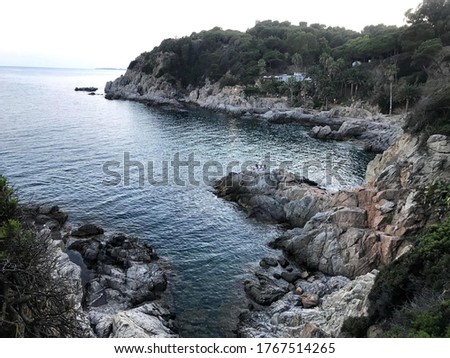 A picture from the coastline in Lloret De Mar, Spain