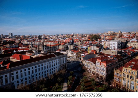 Panoramic from Tower of Clérigos in Oporto 