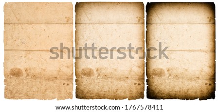 Used grungy old paper texture background with vignette