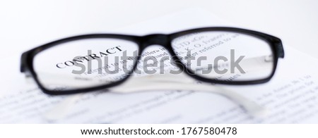 Points on contract paper. Contracts Business concept