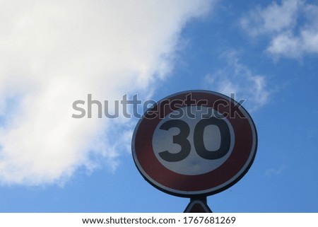 traffic symbol, speed limitation 30