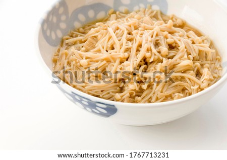Japanese side dish boiled with enoki