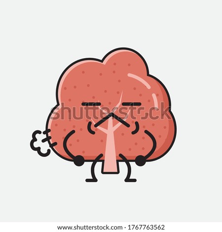 An illustration of Cute Red Tree Mascot Vector Character