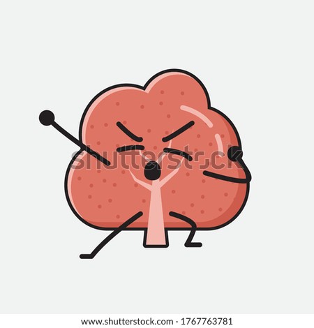 An illustration of Cute Red Tree Mascot Vector Character