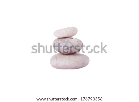 Pyramid of the stones on white background 