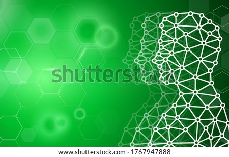 abstract background technology concept in green light,human body heal,technology modern medical science in future and global international medical with tests analysis clone DNA human