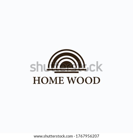 retro vintage wood cutter logo, emblem, label, stamp vector template