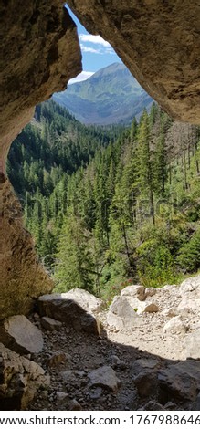 the view from the cave in Tatra Mountains