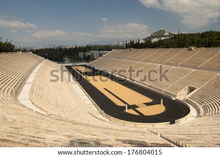 The stadium of the first modern Olympic Games in Athens, Greece