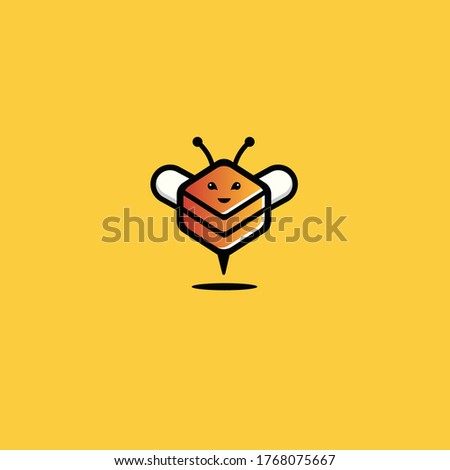 cute yellow honey cube design