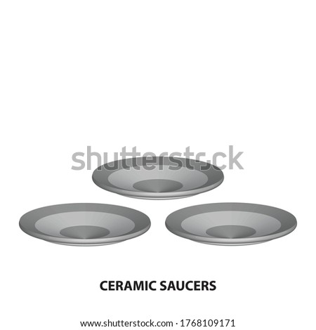 stainless steel saucers 3D vintage vector clip art  3D vintage vector clip art is the graphic arts,refers to pre-made images used to illustrate any medium. 