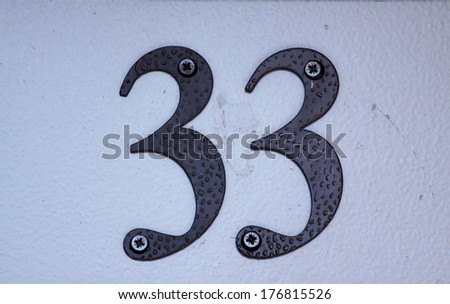  House numbers in different styles and colors (concept for real estate)