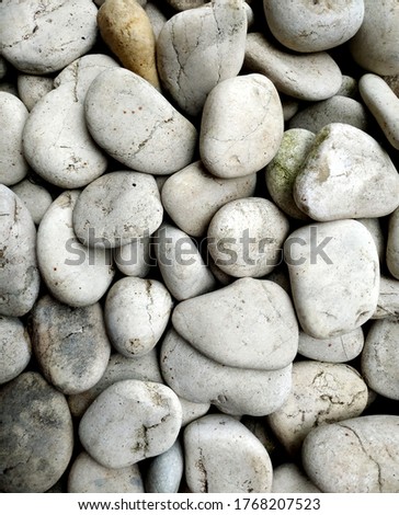 neatly arranged stones for home decorations.