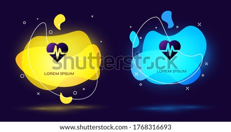 Black Health insurance icon isolated on black background. Patient protection. Security, safety, protection, protect concept. Abstract banner with liquid shapes. Vector.