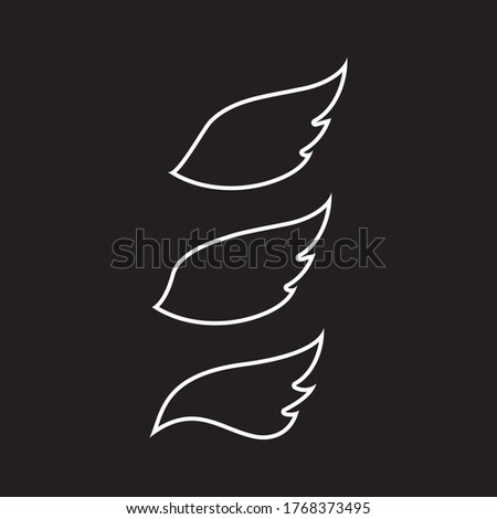 wing bird dove vector image 