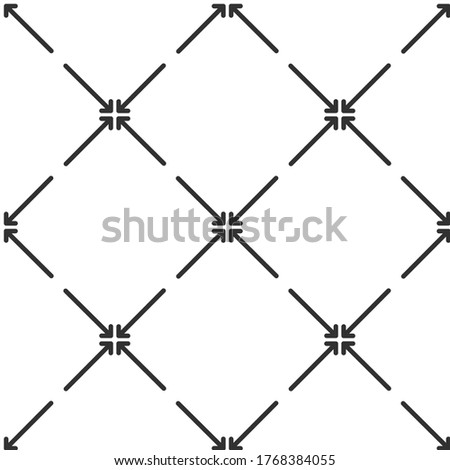 Exit full screen pattern linear style. Stock vector illustration isolated on white background.