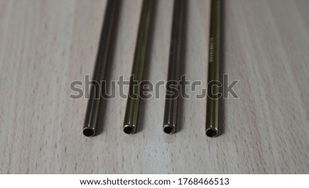 Reusable straws from stainless. The concept of zero waste