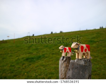 Swiss wooden dolls - cow